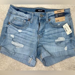 NEVER WORN, TAGS INCLUDED AEROPOSTALE JEAN SHORTS WITH RIPS